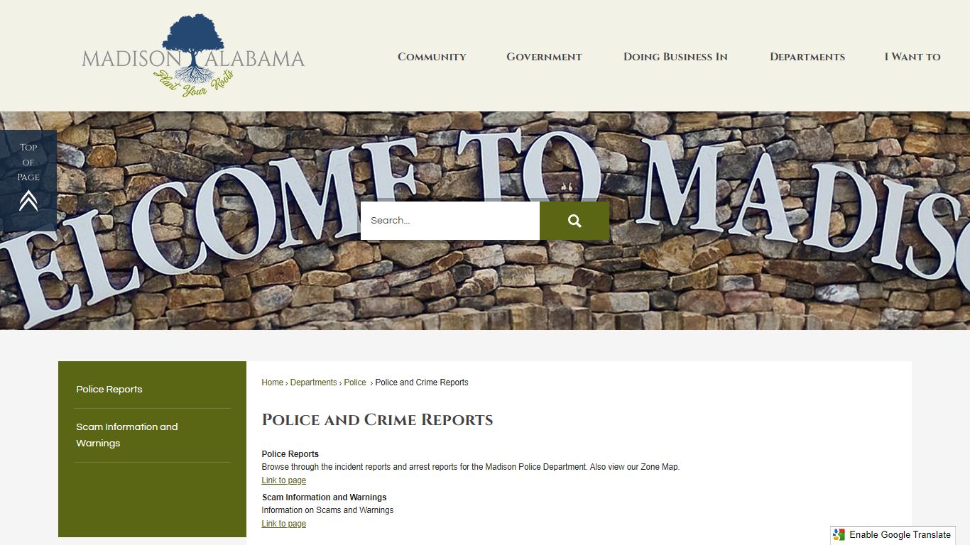 Police and Crime Reports | Madison, AL - Official Website